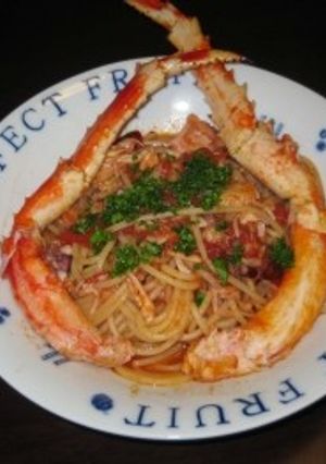 蟹とイカのトマトソースパスタ-レシピのメイン写真