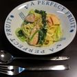 サーモンと青梗菜とホウレン草のクリームパ