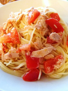 ツナとトマトの冷製パスタ-レシピのメイン写真