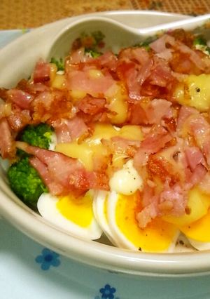 カリカリベーコンとブロッコリーのサラダ♪-レシピのメイン写真