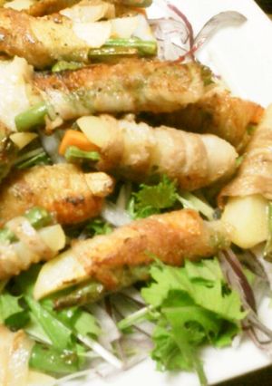 簡単♪肉野菜巻き焼き-レシピのメイン写真
