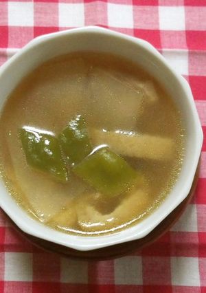 夕顔とモロッコいんげんの中華スープ-レシピのメイン写真