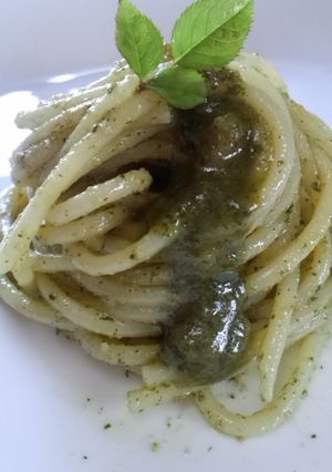 大葉を使ってジェノベーゼ風パスタ-レシピのメイン写真
