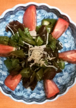 万願寺とうがらしと生くきらげのサラダ-レシピのメイン写真