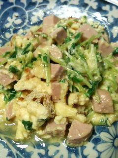 豆苗の卵とじ-レシピのメイン写真