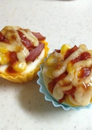 お弁当に！ゆで卵のピザもどき-レシピのメイン写真