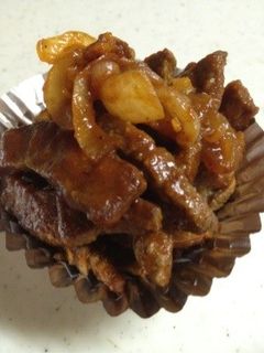 お弁当に!牛肉のカレーケチャップ炒め-レシピのメイン写真