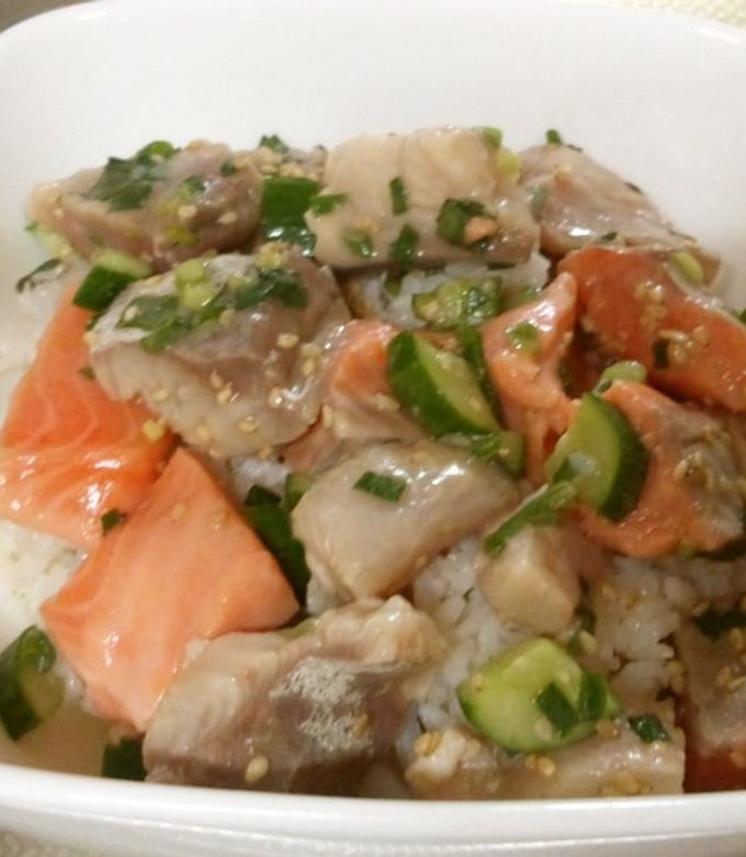 さっぱり♪サーモンとはまちの漬け丼 by LoveCurly 【クックパッド