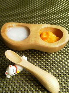 離乳食(初期)お粥+人参トッピング-レシピのメイン写真