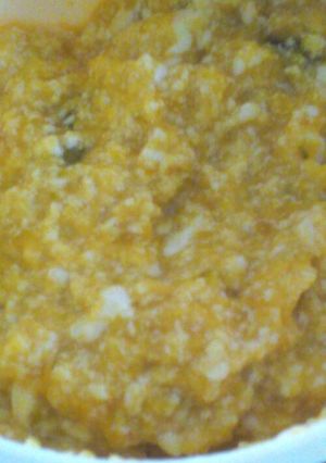 簡単にかぼちゃの豆腐まぜ(後期離乳食)-レシピのメイン写真