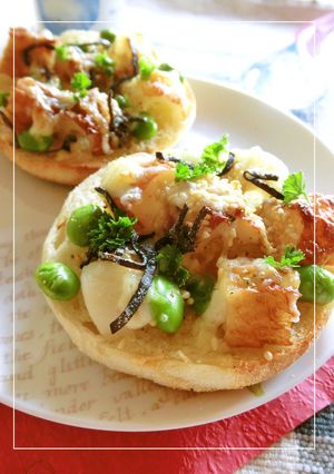 枝豆×ちくわのハーブ塩・塩昆布トースト-レシピのメイン写真