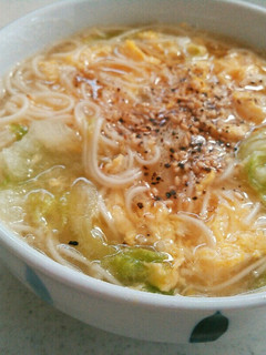夏バテ防止にも♡レタスと玉子のにゅうめん-レシピのメイン写真