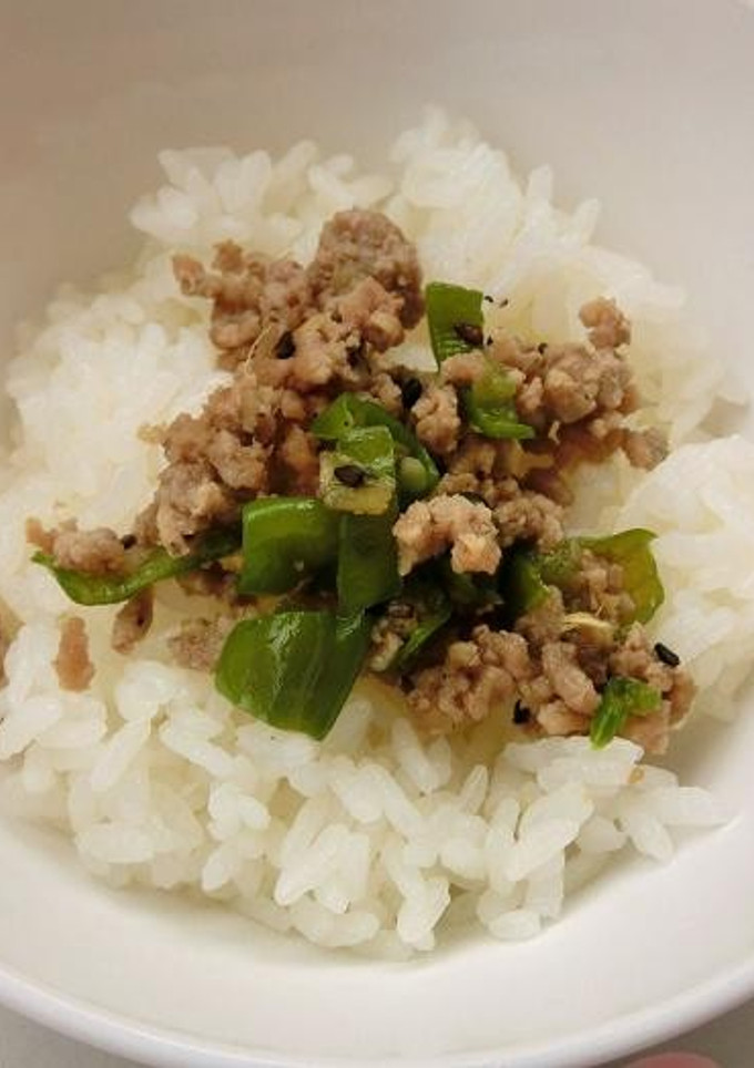 シシトウとそぼろのご飯-レシピのメイン写真