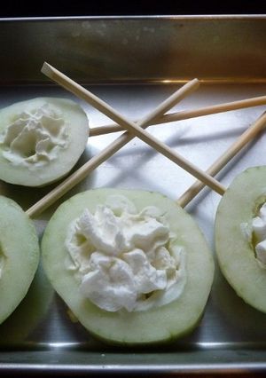 まくわ瓜のシャーベット　京都カフェ-レシピのメイン写真
