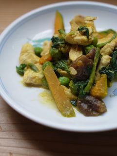 【薬膳レシピ】鶏肉と南瓜のカレー炒め-レシピのメイン写真