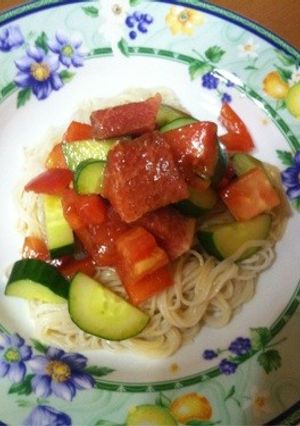 マグロとトマト和風マリネのっけそうめん-レシピのメイン写真
