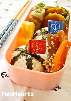 キャラ弁に◎海だプールだ浮き輪おにぎり◎-レシピのメイン写真