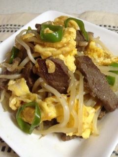 牛肉とモヤシたまご炒め-レシピのメイン写真