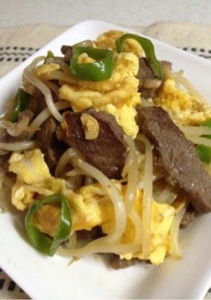 牛肉とモヤシたまご炒め-レシピのメイン写真