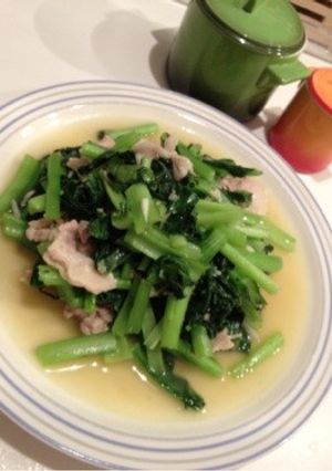 ブタミンパワー★青菜と豚肉の炒めもの-レシピのメイン写真