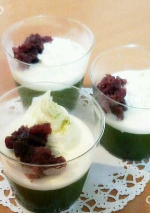 簡単*ぷるるん2層の抹茶ゼリー-レシピのメイン写真