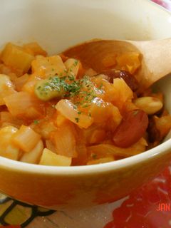 塩麹で!野菜と豆のトマト煮-レシピのメイン写真