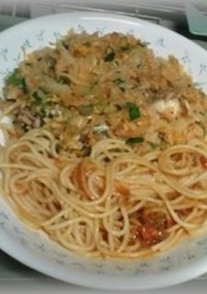 冷食を使ったナポリとビビンバの二種盛り-レシピのメイン写真