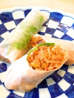 ゴーヤーの味噌そぼろDE生春巻き!-レシピのメイン写真
