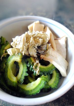 ゴーヤとエリンギのポン酢あえ★小さな野菜-レシピのメイン写真
