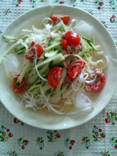 素麺トマトマリネのせ♪-レシピのメイン写真