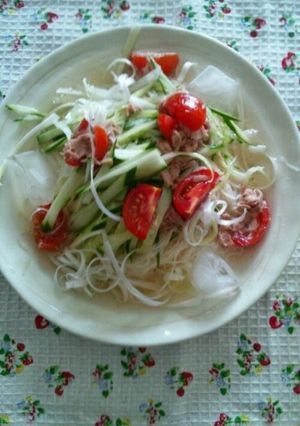 素麺トマトマリネのせ♪-レシピのメイン写真