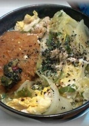 横着な「コロッケ卵とじうどん」-レシピのメイン写真