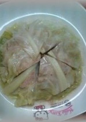 簡単「豚肉とキャベツのミルフィーユ風蒸し-レシピのメイン写真
