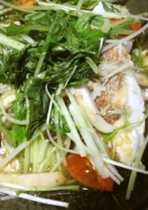 レンジで♪白身魚のぺペロンチーノ蒸し焼き-レシピのメイン写真