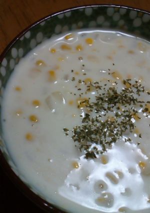 とうもろこしをザクザク食べるスープ-レシピのメイン写真