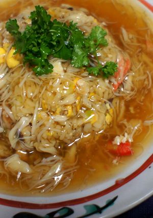 カニのあんかけチャーハン-レシピのメイン写真
