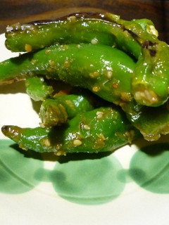 伏見唐辛子と梅味噌の和えたん 京都カフェ-レシピのメイン写真