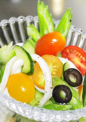 フレッシュ!夏野菜のボイル烏賊サラダ-レシピのメイン写真
