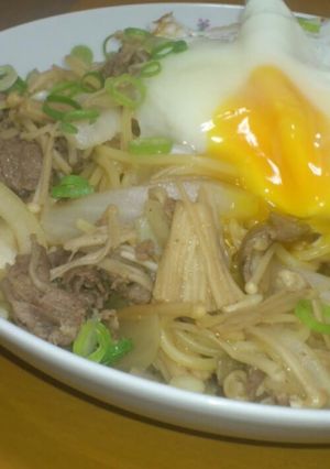 すき焼き風パスタ-レシピのメイン写真