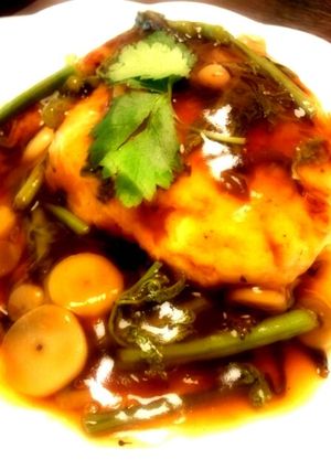 豆腐ハンバーグ山菜餡かけ-レシピのメイン写真