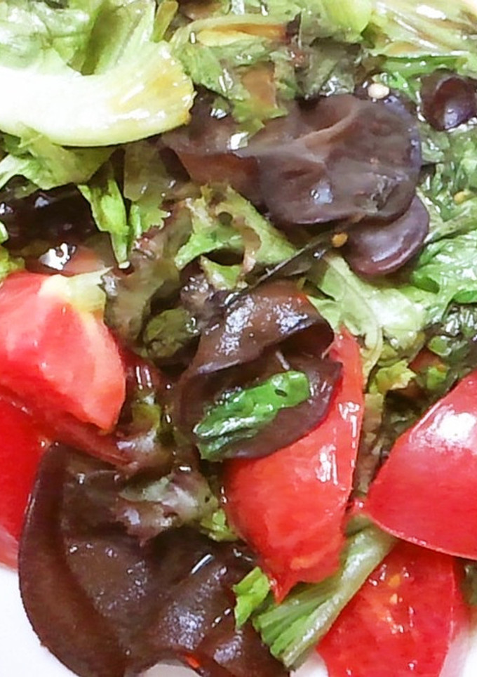 きくらげとレタスのトマ豆板醤炒め-レシピのメイン写真