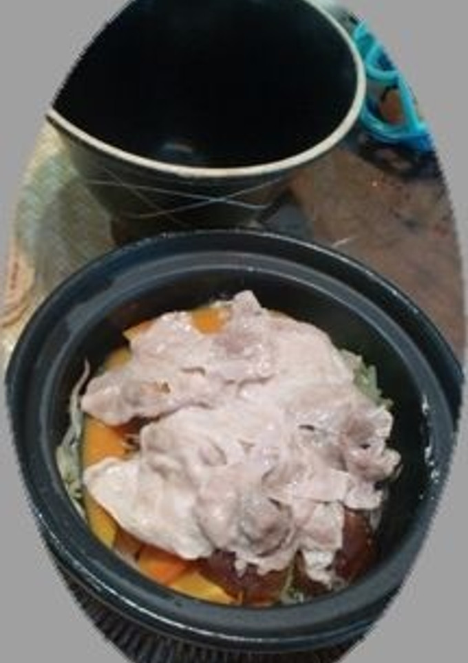 タジン鍋で蒸し豚・蒸し野菜　-レシピのメイン写真