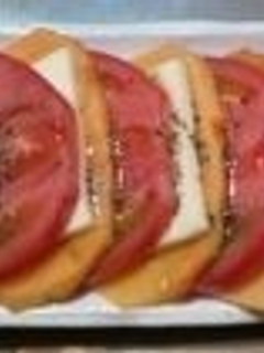 柿とトマトとチーズのミルフィーユ -レシピのメイン写真
