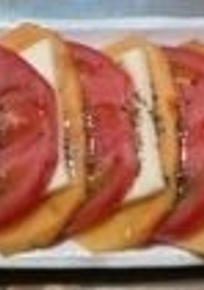 柿とトマトとチーズのミルフィーユ　-レシピのメイン写真