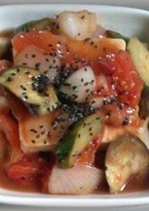 豆腐の夏野菜掛け-レシピのメイン写真