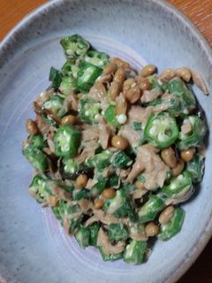 ツナとオクラと‥塩昆布♪-レシピのメイン写真