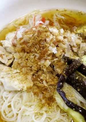 簡単♪鶏肉と茄子のぶっかけそうめん-レシピのメイン写真