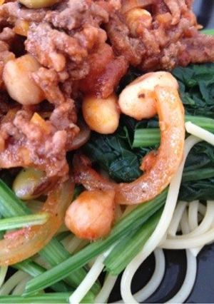 3step♡野菜とお豆たっぷりミートスパ-レシピのメイン写真