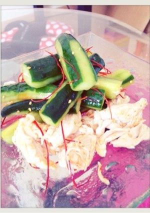 簡単♪ ササミとキュウリのごま油和え-レシピのメイン写真