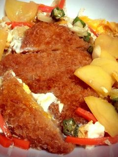 カツ丼♪夏野菜の卵とじ♪-レシピのメイン写真